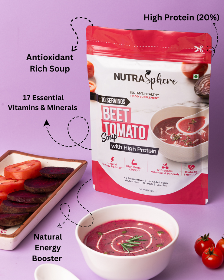 Beet & Tomato Antioxidant High Protein Soup